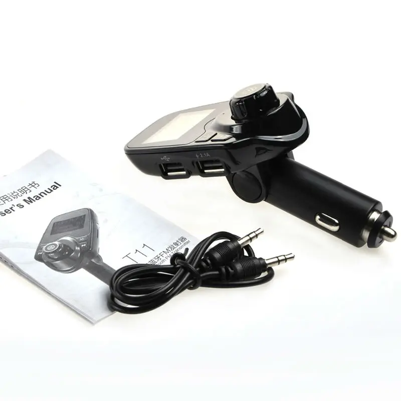Kingslims автомобильный комплект fm передатчик Bluetooth Автомобильный Mp3 плеер Handsfree A2DP 2.1A