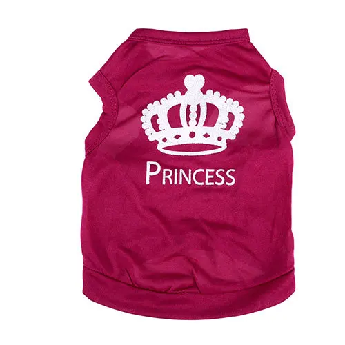 Cute Pet Puppy Dog Coat Crown Princess T-shirt Shirt Vest Dress Clothes S #02 | Дом и сад