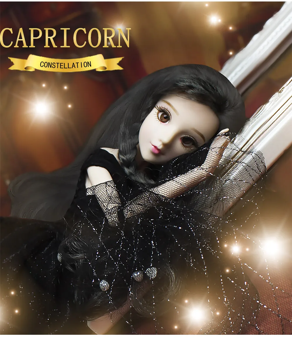 BJD Blyth кукла mm Девушка созвездия серия 35 см совместное тело куклы имя Capricorn black hair
