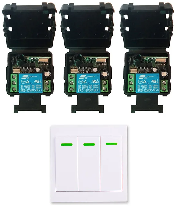 Мини-размер DC12V 24V 1CH 10A RF беспроводной пульт дистанционного управления релейный