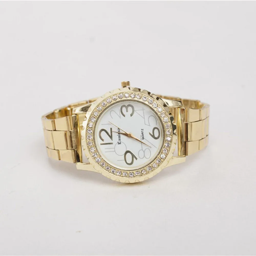 2019 New smart watches women Men's Quartz Wristwatches Crystal Rhinestone Alloy Stainless Steel Analog Wrist Watch | Наручные часы