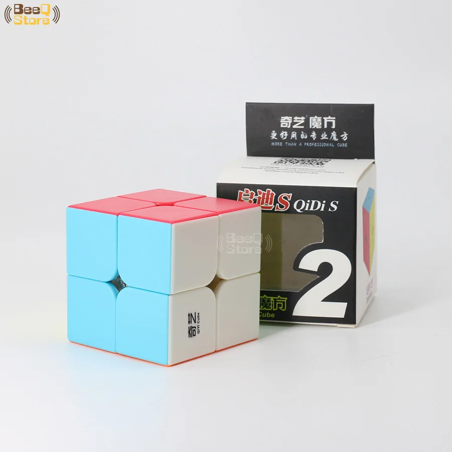 2x2-Stickerless Qiyi 2x2/oneplus 3/OnePlus x 3 4x4 5x5, волшебный куб, QiyuanS QizhengS Скорость куб, головоломка, WarriorW Qidi черный Stickerless 3 шт. 4 шт./компл. развивающая игрушка - Цвет: 2x2-Stickerless