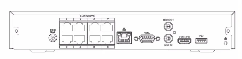 Dahua NVR4104HS-P-4KS2 4CH с 4 POE NVR4108HS-8P-4KS2 8ch с 8PoE портами Максимальное разрешение 8MP 4K H.265 сетевой видеорегистратор