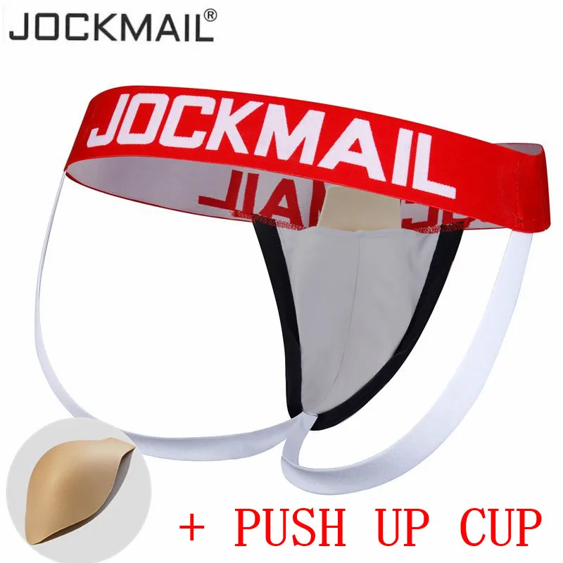 Стринги JOCKMAIL мужские с пуш ап эффектом брендовые Трусы танга джоки для геев