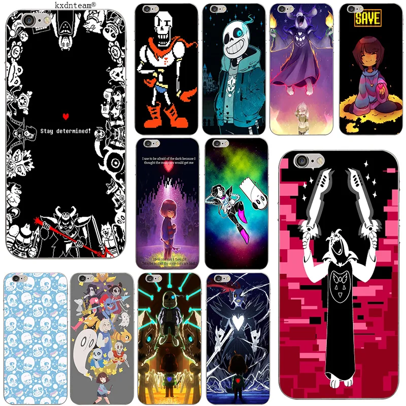 Чехол для телефона из мягкого силикона ТПУ с рисунком Папирус андертейл без Doggo