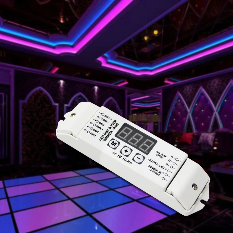 BC-833 светодиодный DMX512 декодер 3CH DC12V - 24V 5A * выход контроллер DMX декодера Экран