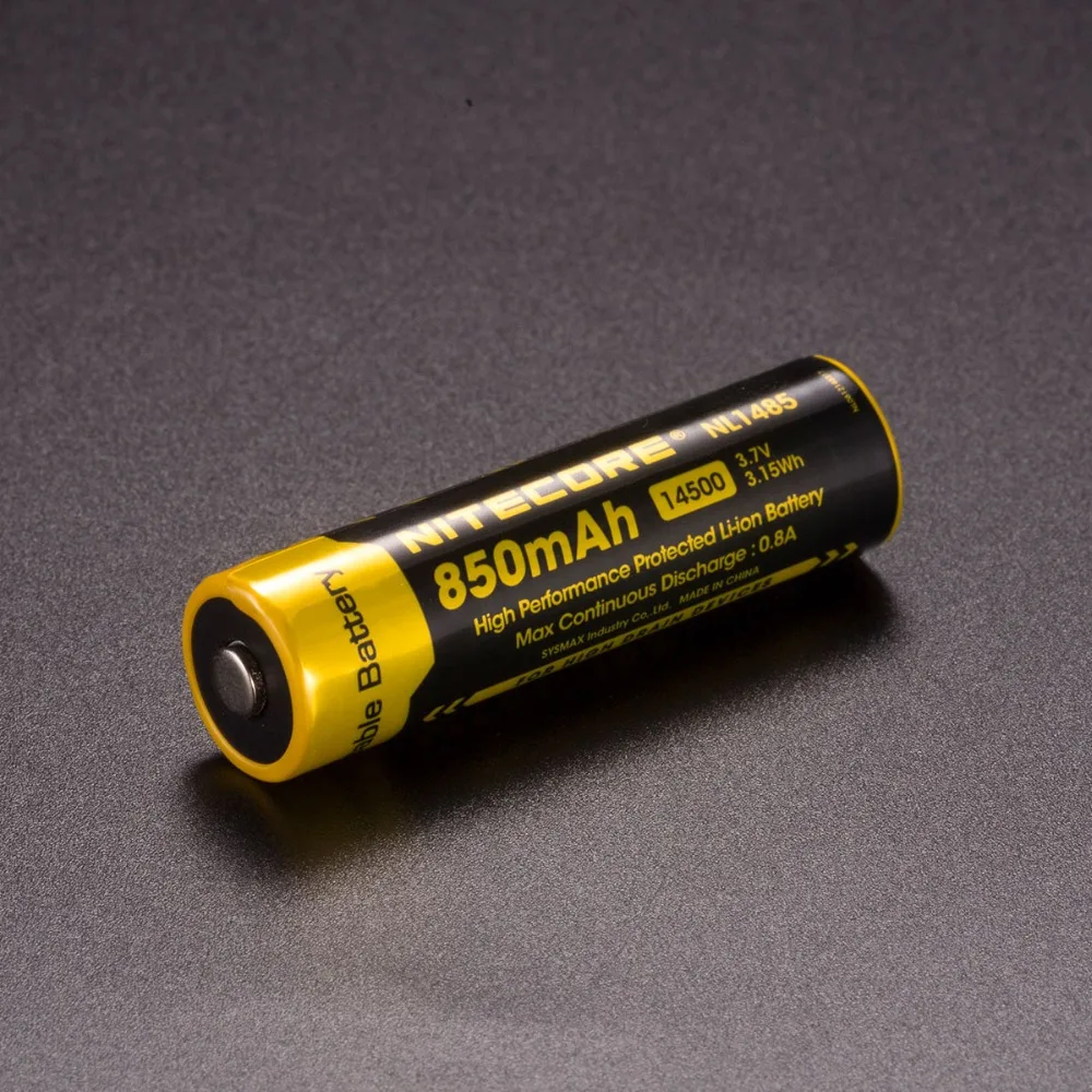 1 2 шт. Nitecore NL1485 14500 30A 3 7 V 850mAh 3.15Wh высокопроизводительный Защищенный Литий ионный
