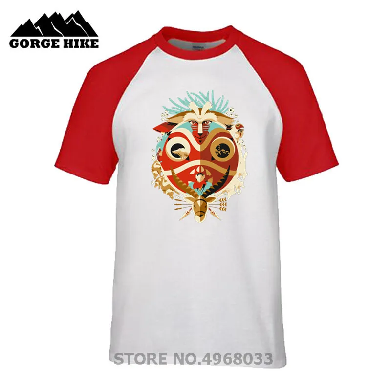 Аниме Принцесса Mononoke дни богов и демонов футболка без лица безликая мужская