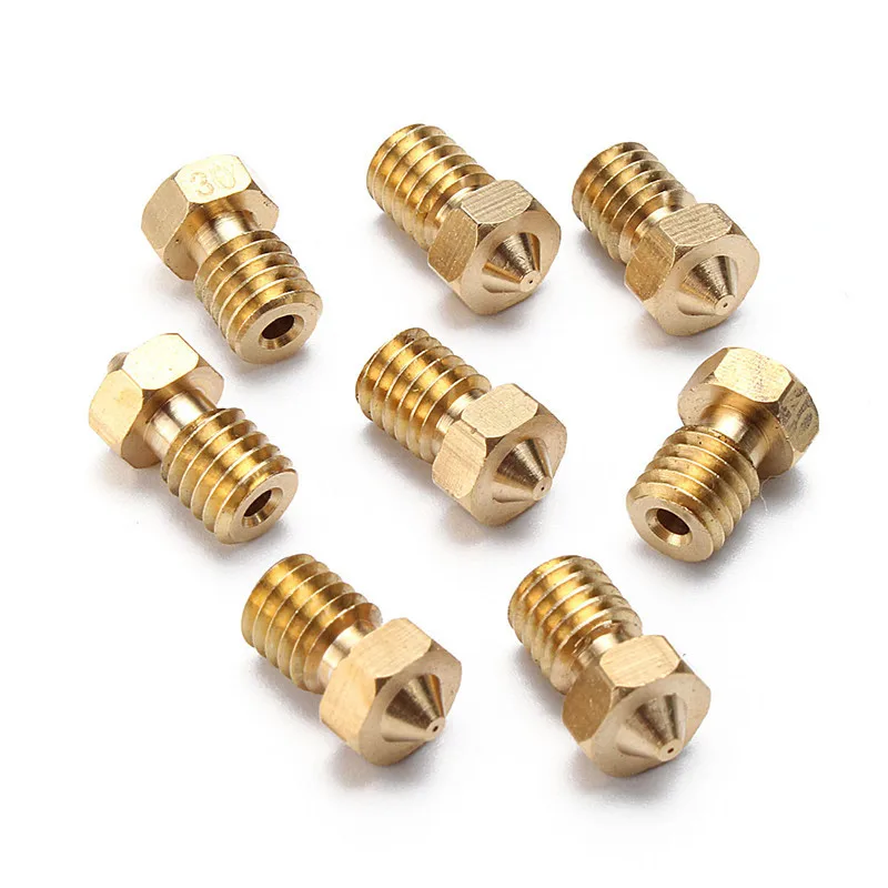 8 шт./лот 3D насадка J-head для нити 1 75 V6 Hotend экструдер Reprap отверстия принтера 0 2 мм 3 4 5 |