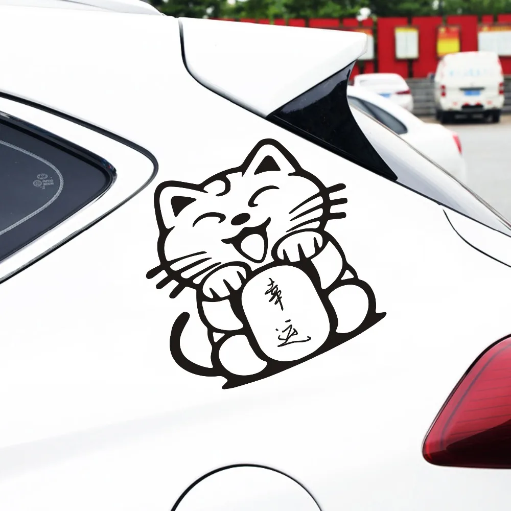Tancredy 12*6 см Lucky Cat наклейки для автомобиля и надписи Автомобильная наклейка на