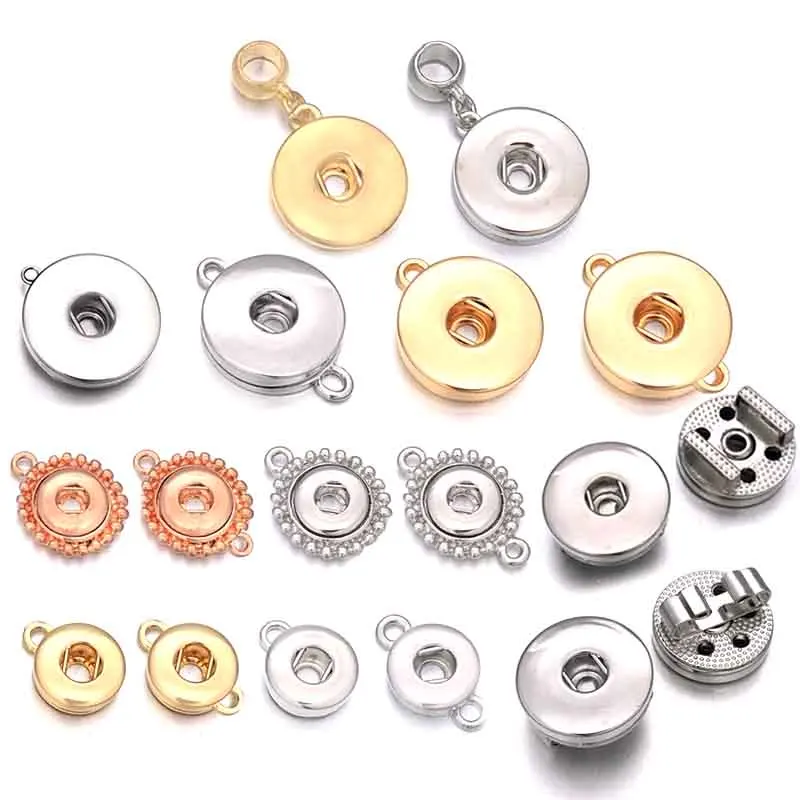 

Fashion 037 Jewelry Findings Fit 18mm 12mm Snap Button Bracelet Jewelry Accessories Christmas Gift DIY Jewelry Necklace Pendant