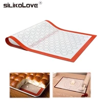 silikolove non stick silicone baking pad pastry liner sheet glass fiber rolling dough mats cookie macaron size 40600 07cm bake