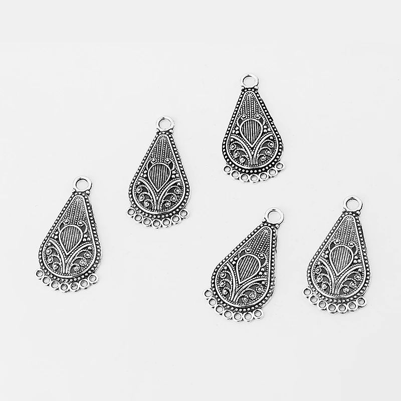 

30PCS Antique Hollow Filigree Waterdrop/Teardrop Connector Charms Pendants for Necklace DIY Jewelry Fit Earrings Bracelet