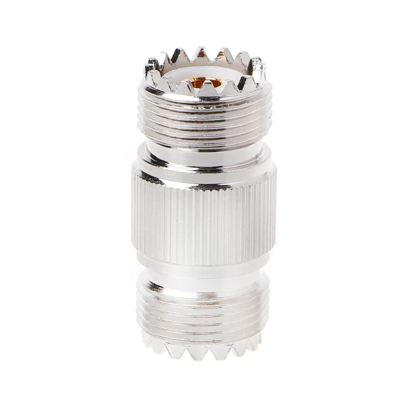 

1 Pc New Straight Connector UHF PL-259 SO-239 Female To UHF Female Jack RF Straight Connector Adapter Nickel Straight Adapter