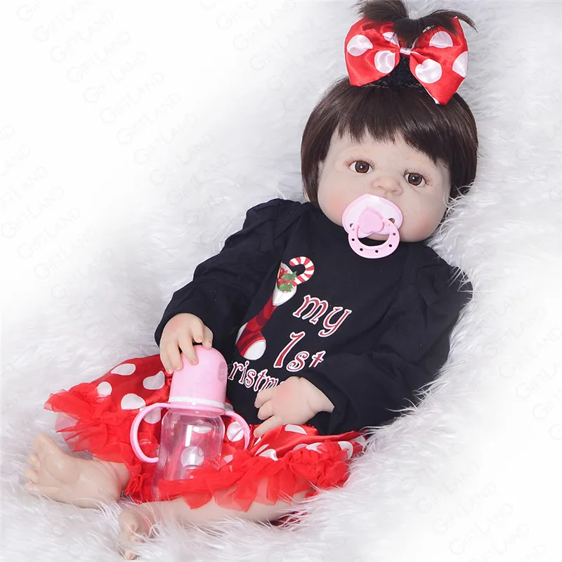 57 см открыть средства ухода для век Reborn Baby Doll игрушка ручной работы Мягкие