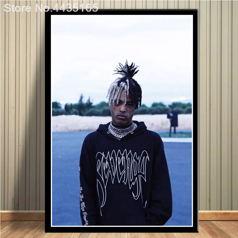 Светло-серый XXXTentacion рэпер музыкальный певец плакаты и принты настенные художественные картины для гостиной домашний декор декоративный плакат - Цвет: Светло-серый