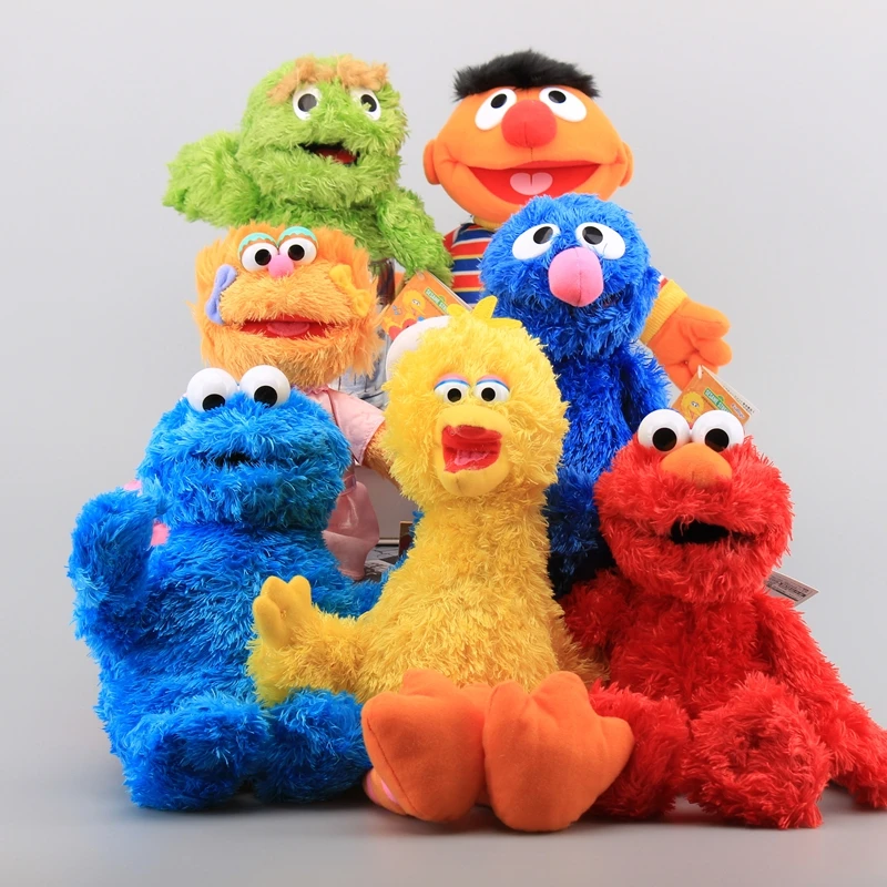 9 Styles Sesame Street Elmo Cookie Bert Grover Big Bird Stuffed Plush Toy 28- 35 cm Children Soft Dolls Cute Gift