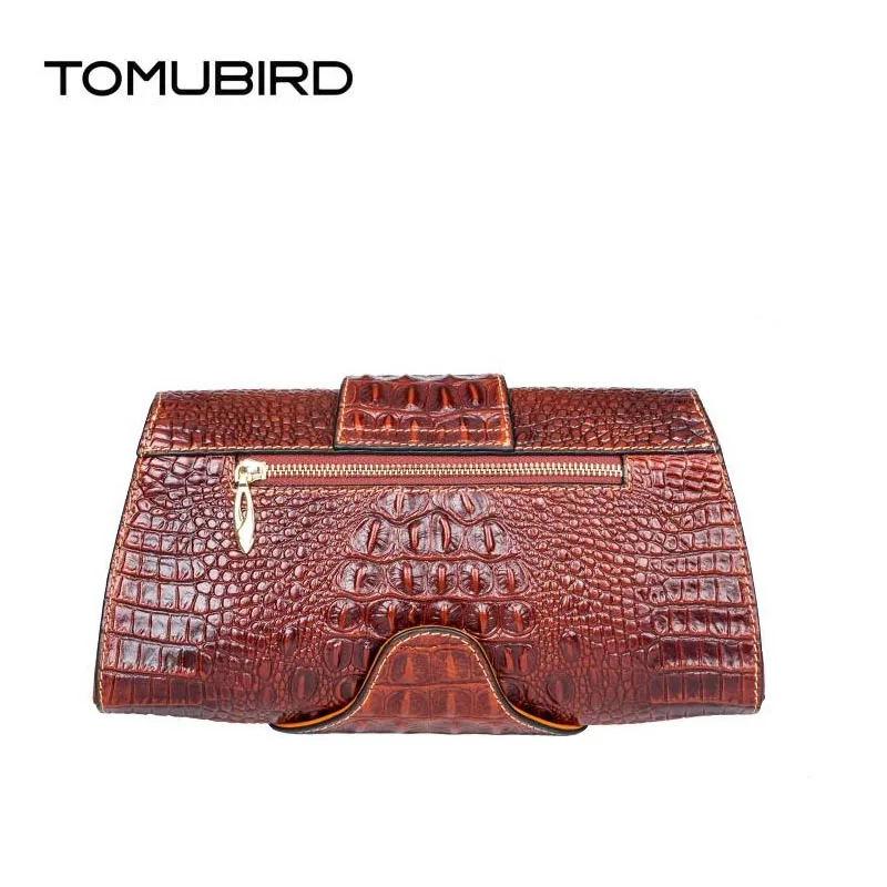 Женская сумка клатч из воловьей кожи с крокодиловым узором|leather women bag|envelope bagbrand bag