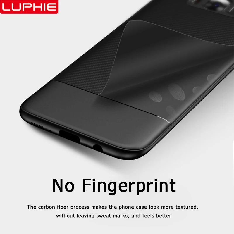 Роскошный чехол LUPHIE для Samsung Galaxy S9 S8 Plus из углеродного волокна с текстурой Note 9 8