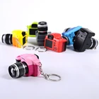 Забавные брелки для автомобильных ключей с камерой, Светодиодный светящийся подвесной брелок со звуком, аксессуары для пластиковых сумок, игрушка для цифровой зеркальной камеры ToyKids