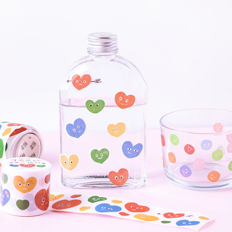 Мультяшные васи ленты DIY японская серия выражений бумаги Маскировочная лента