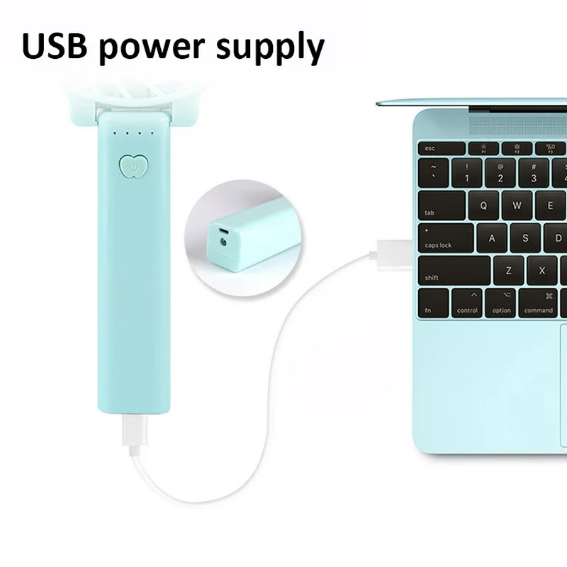 Мини портативный вентилятор воздушный охладитель зарядка через usb настольный