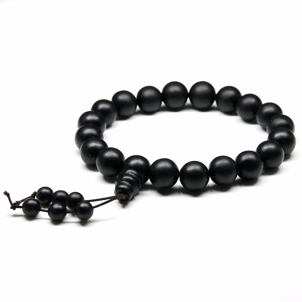 100% натуральный черный Бянь камень энергия здоровья браслет для мужчин здоровье 10