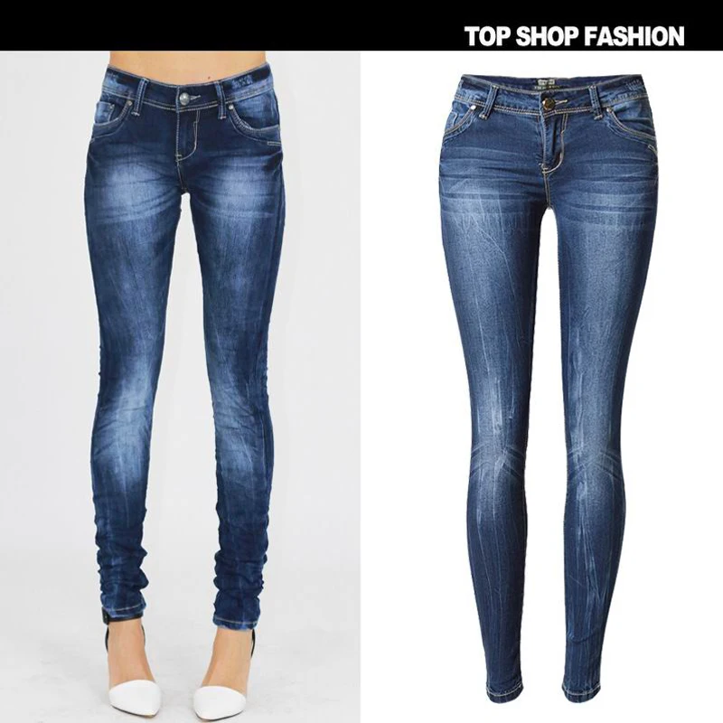 Женские джинсы хлопковые узкие брюки средней длины 2019 | Женская одежда