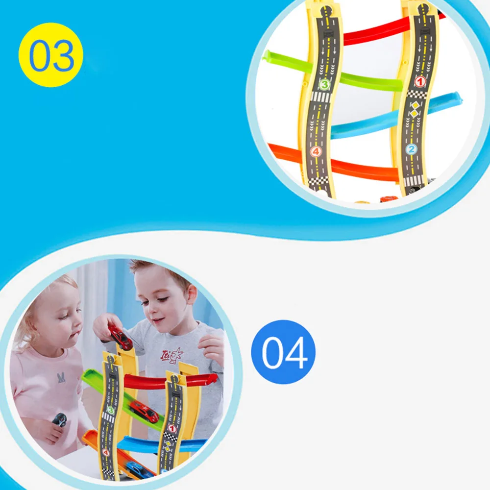 

Baby Kids Educational Toys Alloy Plastic Multi-layer Track Ladder Glider Track Inertia Car Toys Puzzle Fun Children Model Toy