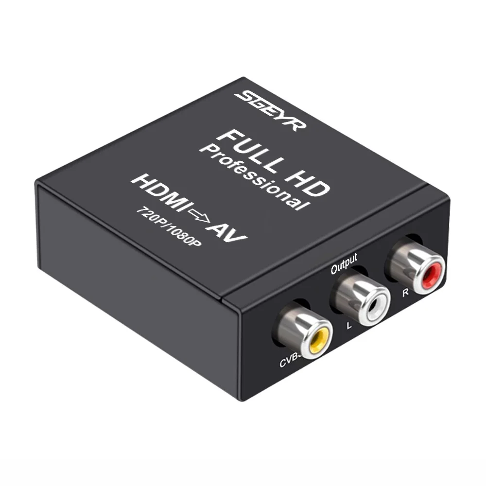 

HDMI Video Converter HDMI to AV Converter HDMI to RCA 3RCA CVBs Converter HDMI2AV Adapter Support PAL/NTSC