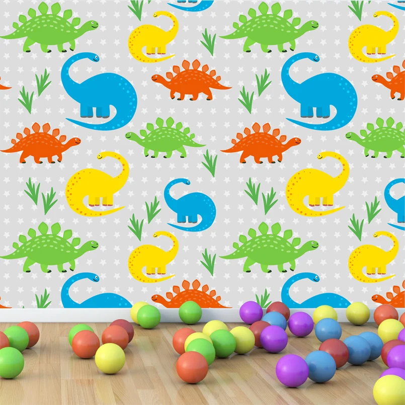 Художественные цветные детские обои с динозавром Tuya для декора стен в детской