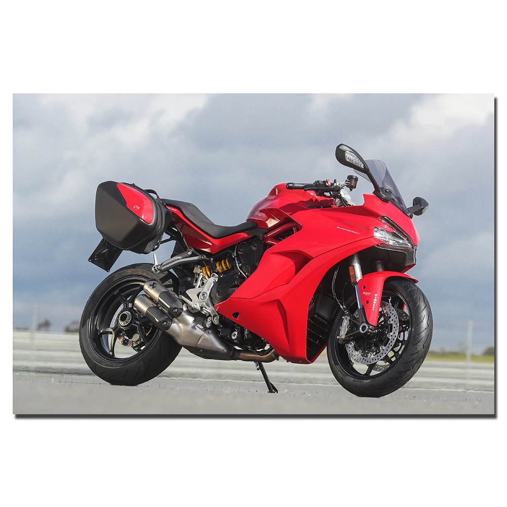 Ducati Supersport супер мотоцикл постер печать на холсте картины для домашнего декора