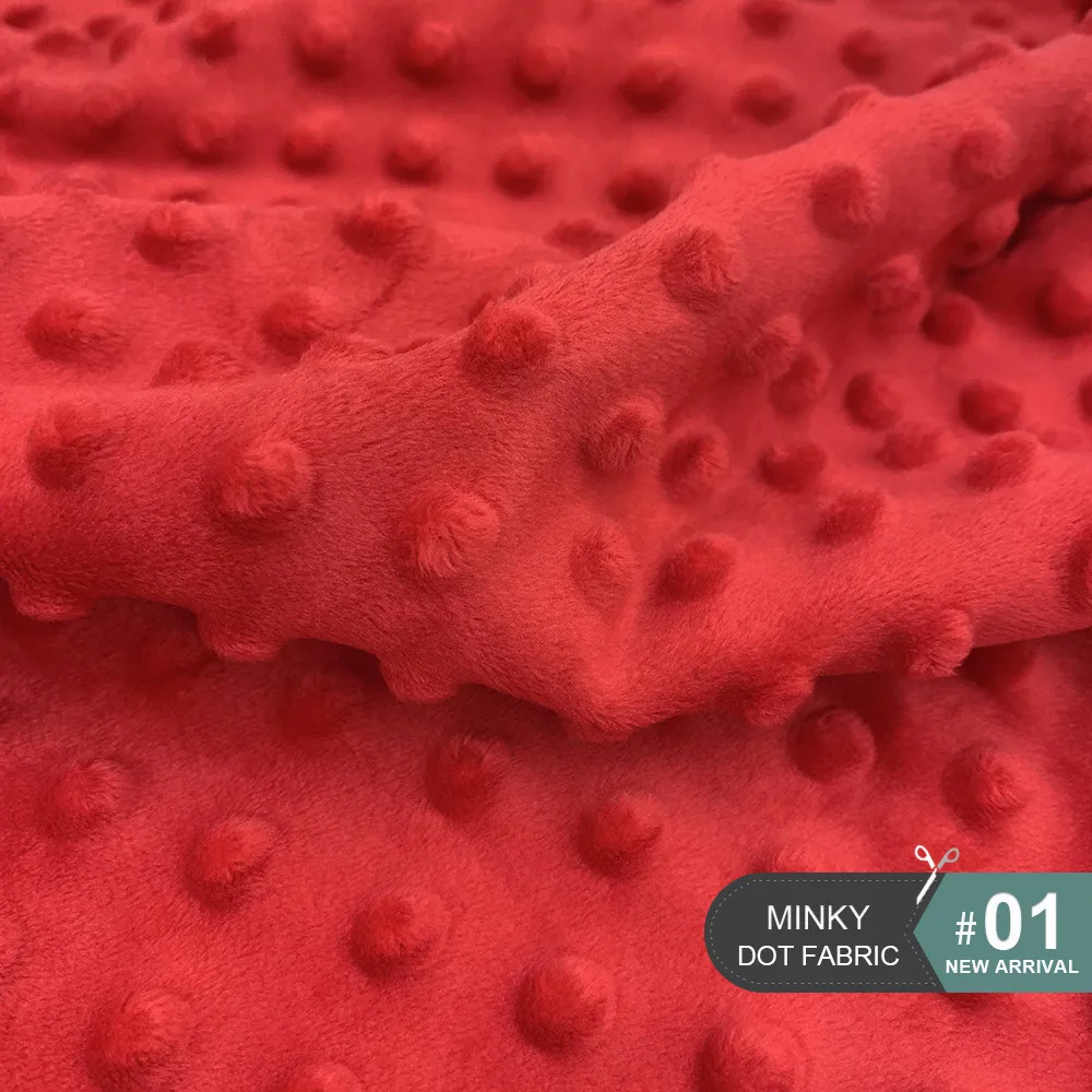 Плюшевая ткань Minky с тиснением в горошек 6 шт./лот 45x45 см супер мягкая флисовая из