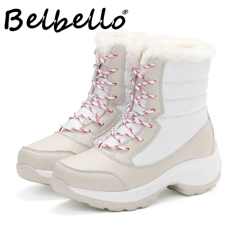 Belbello 2019 зимние теплые ботинки мартинсы модные Нескользящие | Обувь