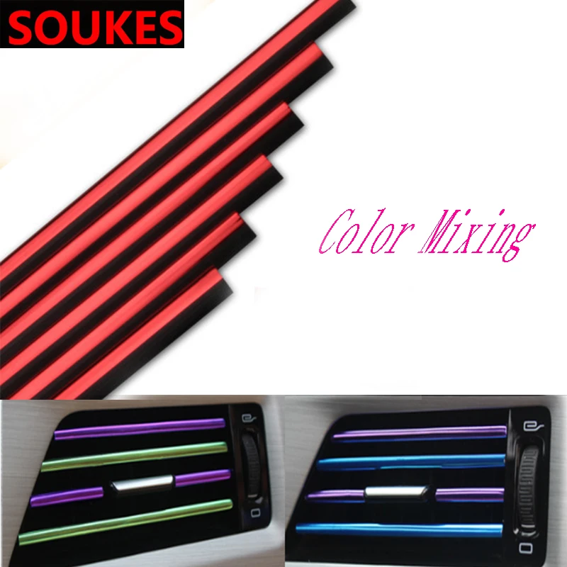 2 шт. 20 см хромированная Автомобильная декоративная лента для вентиляции Bmw E46 E90 E60
