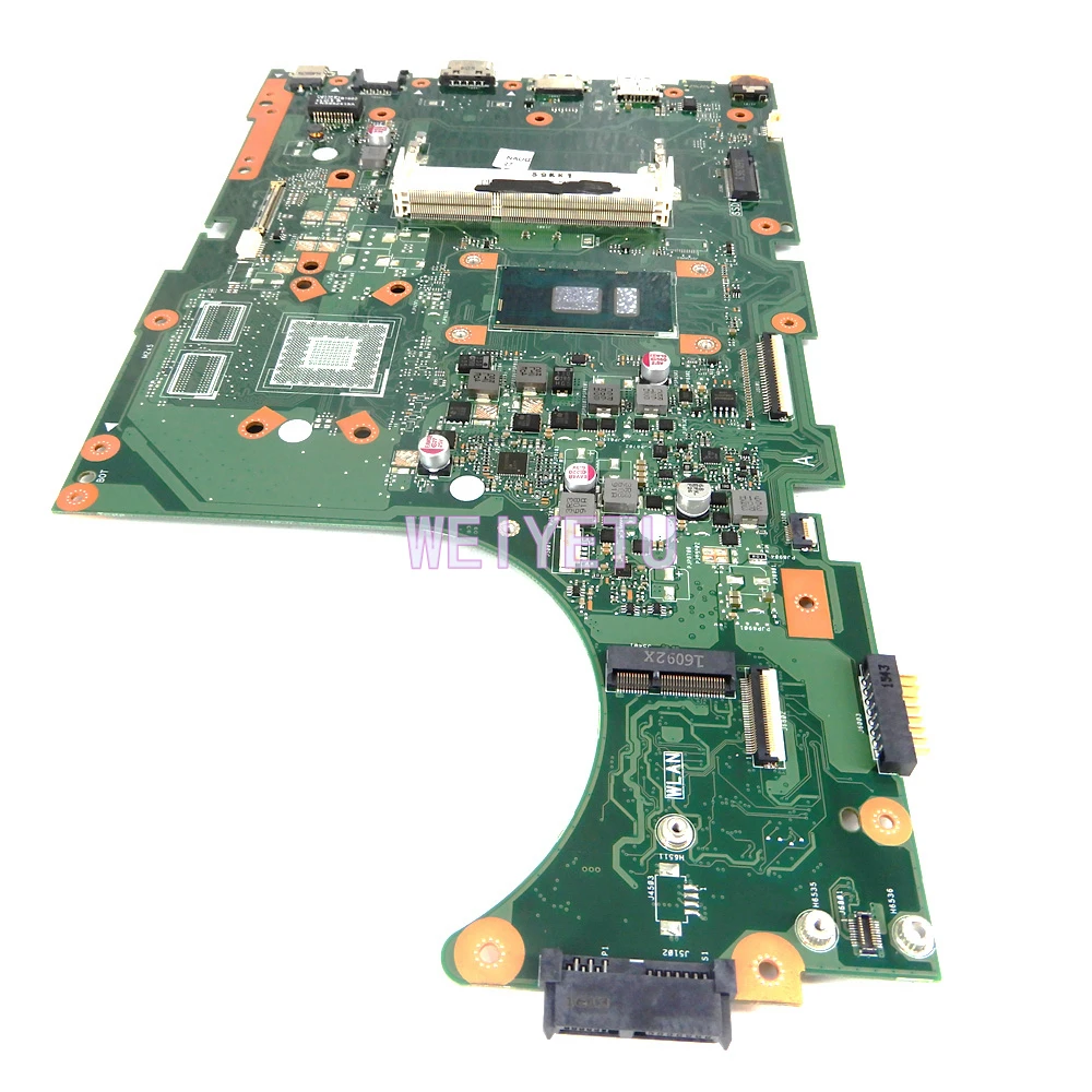 X756UA материнская плата i3-6100 Процессор для ASUS X756UX X756 X756UXK X756U X756UV материнская плата для ноутбука REV 2,0 DDR3 X756UA материнская плата Тесты ОК