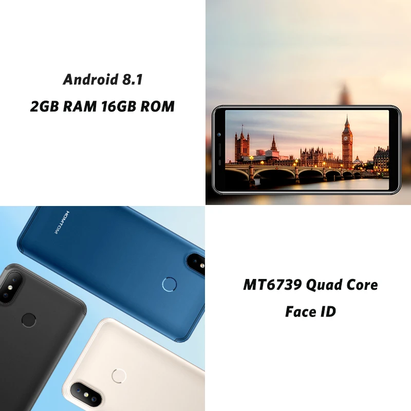HOMTOM C2 Мобильный телефон Android 8 1 5 &quot18:9 полный дисплей MT6739 4 ядра 2 ГБ + 16 уход за