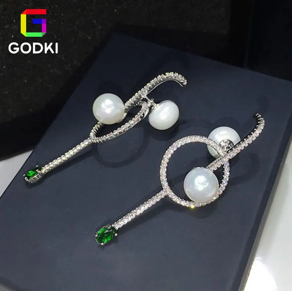 GODKI искусственный жемчуг кубический цирконий для женщин | Украшения и аксессуары