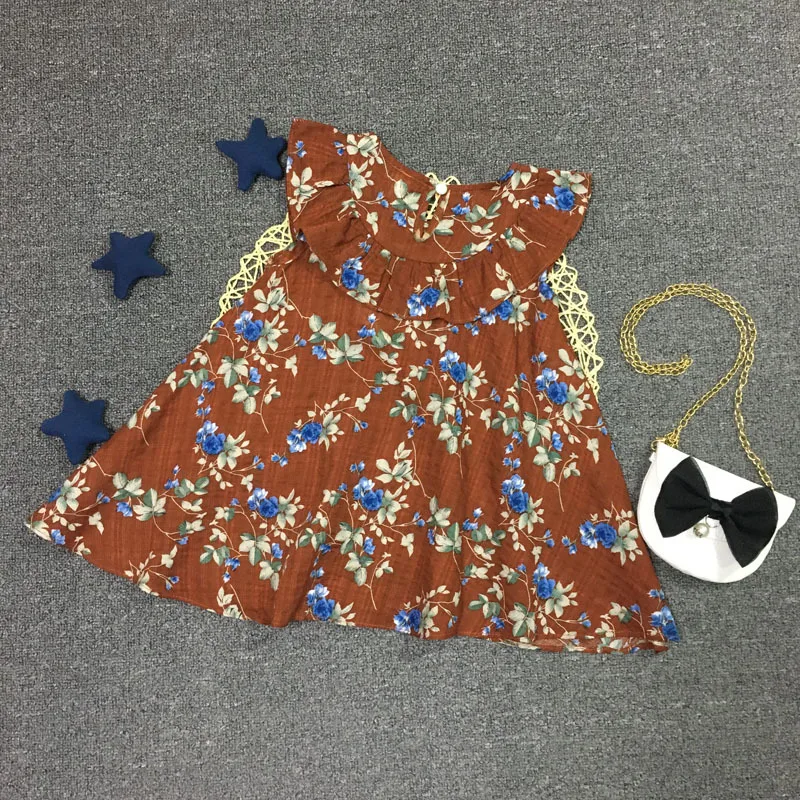 Платье для девочек платье хлопок Повседневная печать без рукавов с надписью |