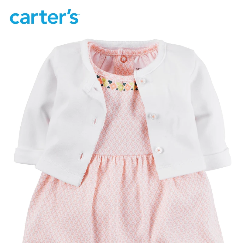 Carter's/комплект из 2 предметов для маленьких детей боди малышей мягкое платье и