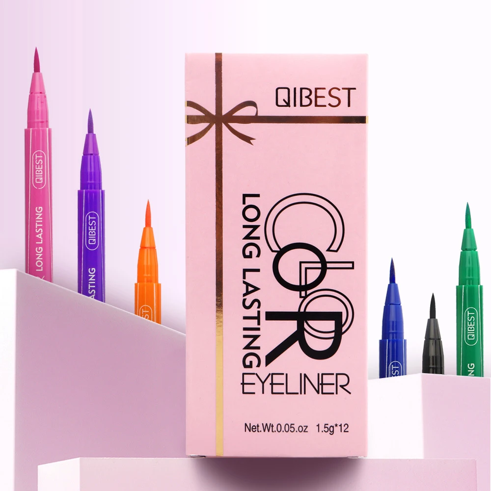 12 цветная подводка для глаз жидкая Водонепроницаемая легкая в носке матовая