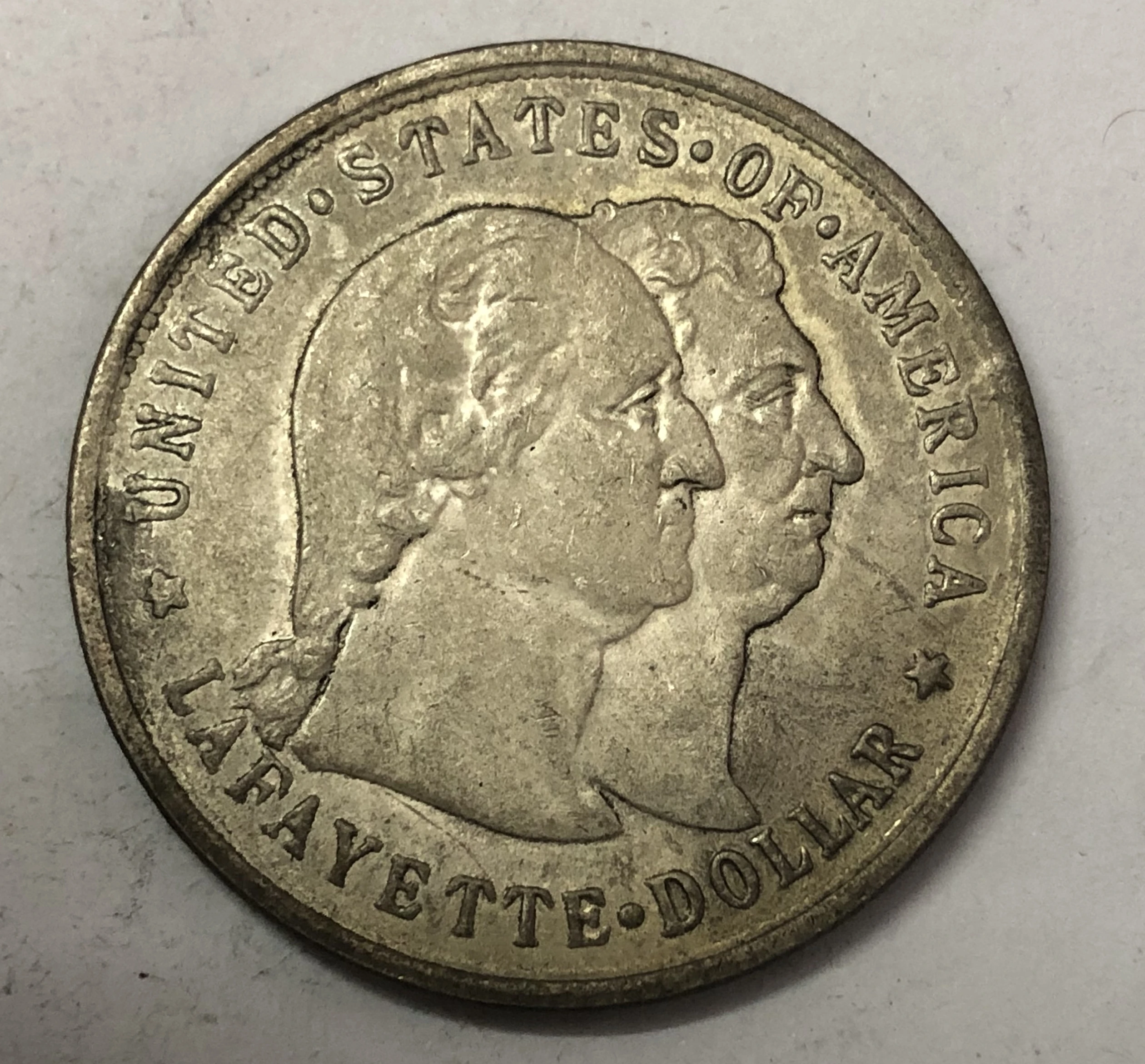 1900 США 1 доллар Lafayette Посеребренная копия монеты|Безвалютные монеты| |