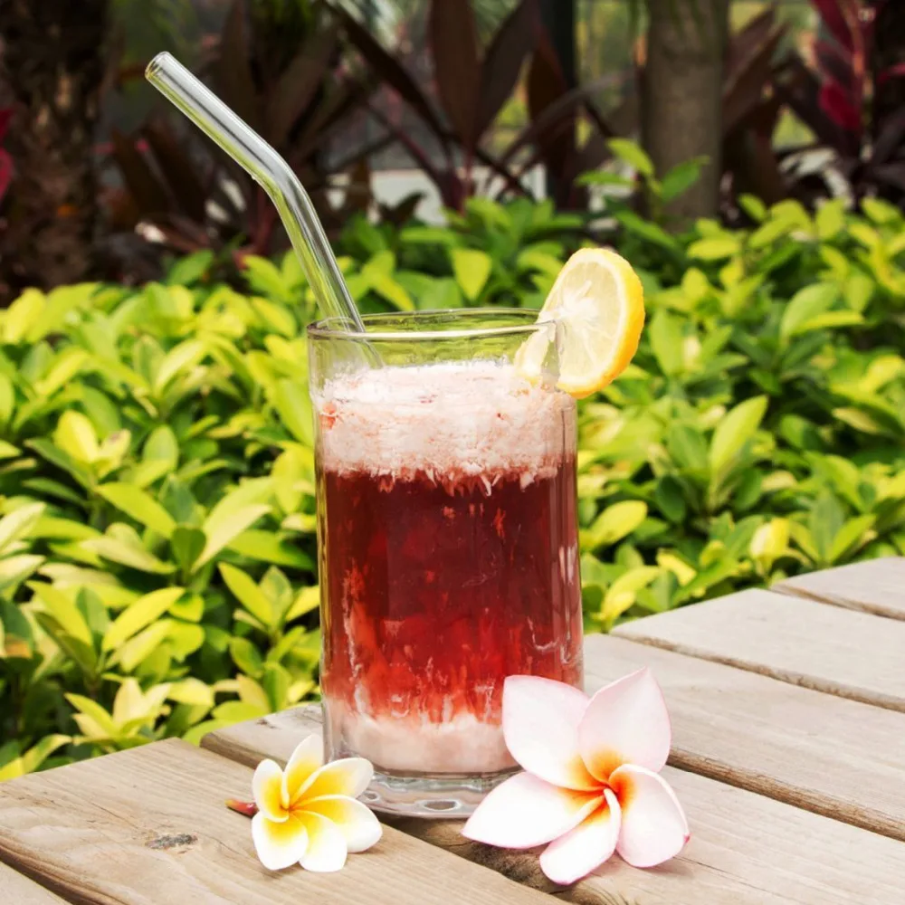 Pawaca 7 шт./компл. прозрачное Pyrex стекло Блестящий прямо питьевой трубочка для