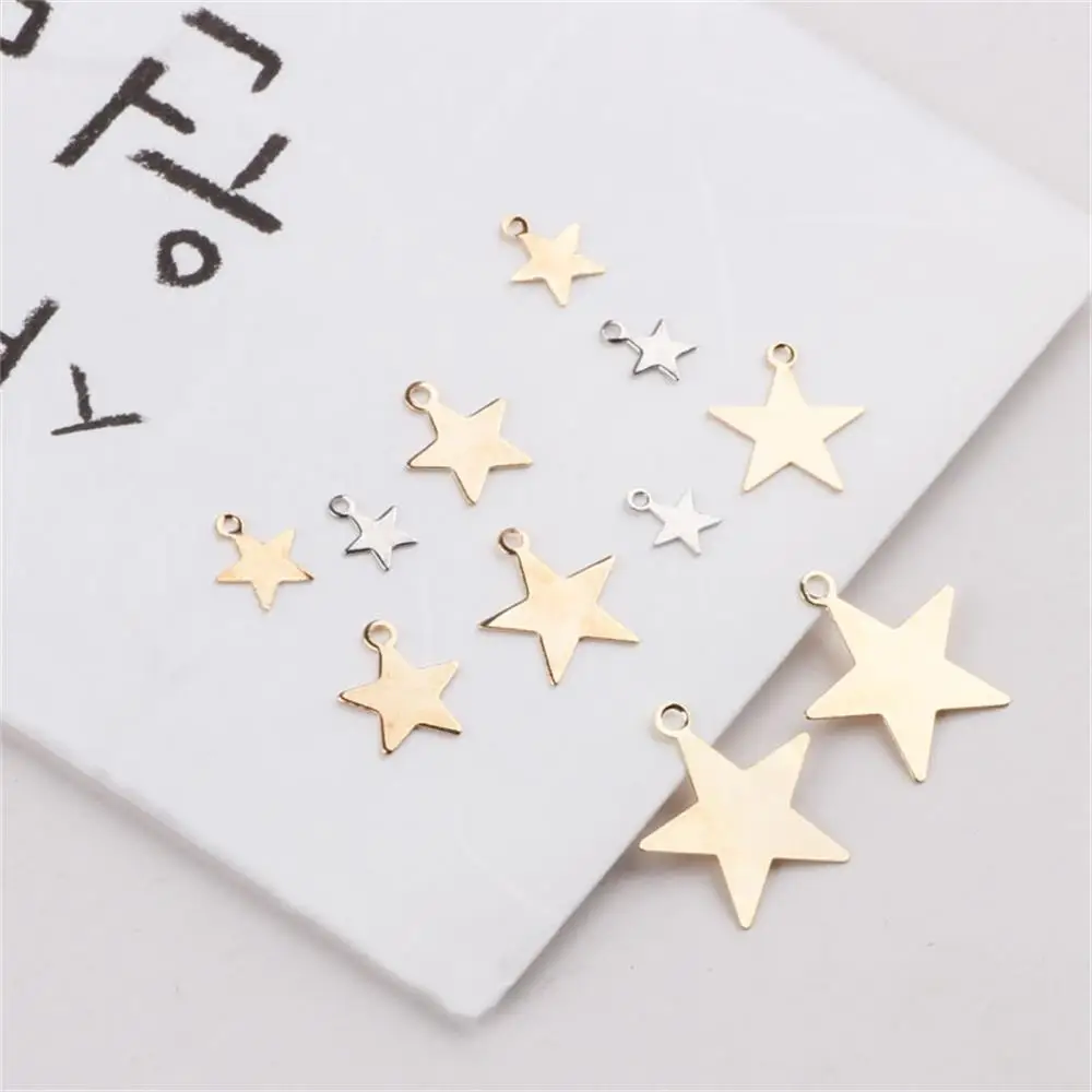 

40 pcs/bag Cooper (NOT IRON) Five-point Star Craft Charms DIY Necklace Earring Bracelet Charms Jewelry Findings DIY Accessories