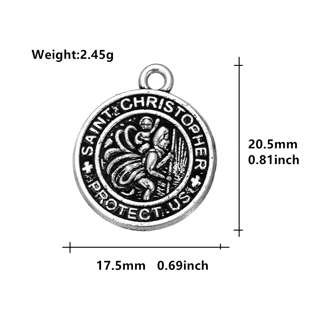 My shape 20 шт. St Saint Кристофер защитный подарок для США религиозная подвеска
