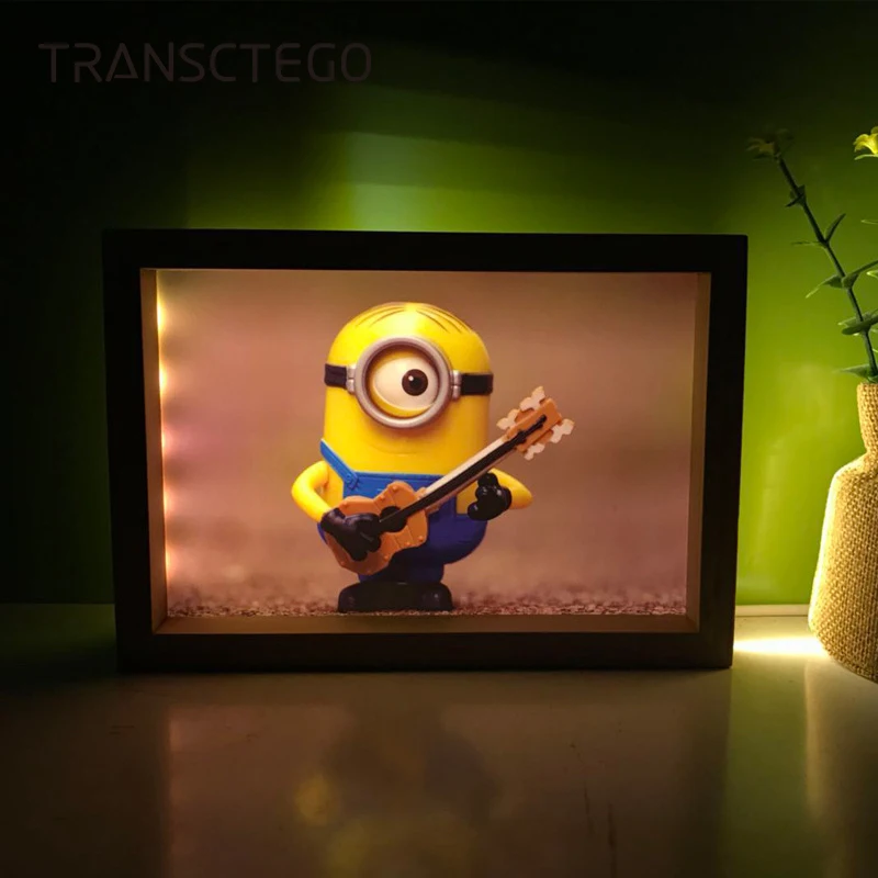 Фоторамка ночной 3D светодиодный светильник фантастическая деревянная