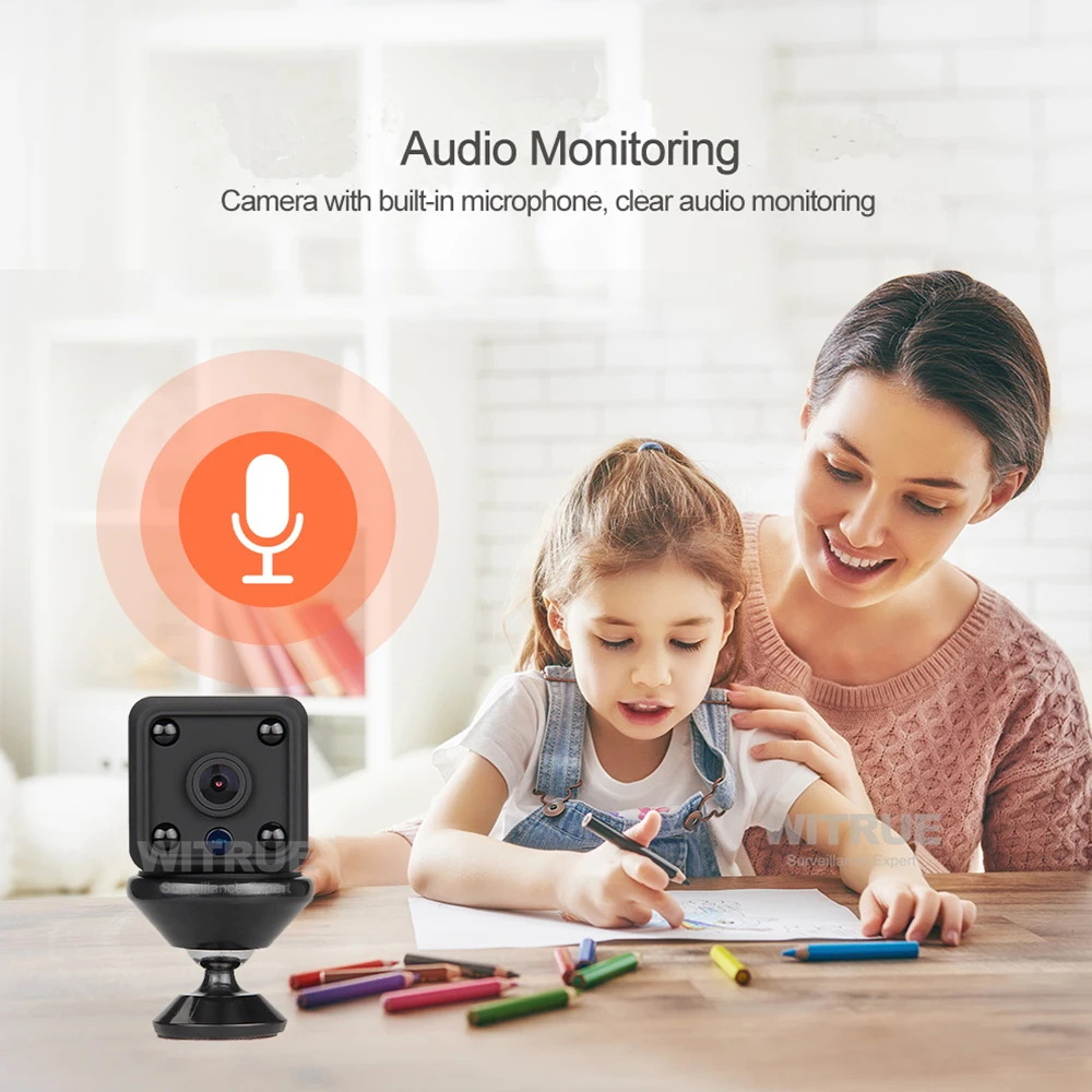 Wi-Fi мини-камера с питанием от аккумулятора камера безопасности 1080 P невидимая