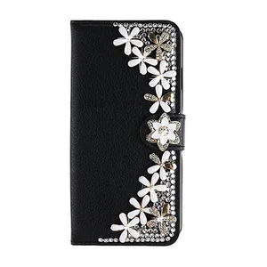 Flip Leather Rhinestone cover for Samsung Galaxy S8 S9 Note 10 9 j4 j6 plus j8 J7 neo J5 Prime j3 20 in India