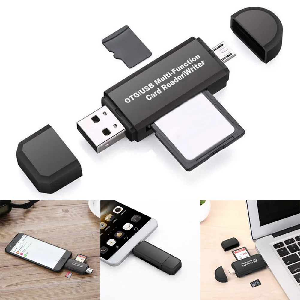 Устройство для чтения SD-карт Micro USB OTG на 2 0 многофункциональный адаптер 3 в 1
