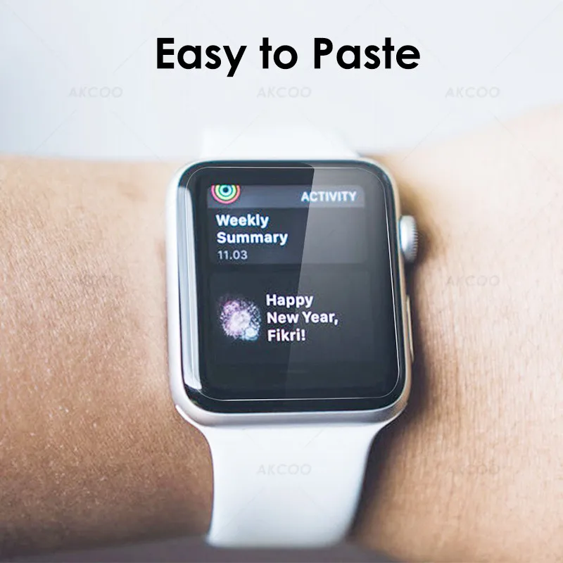 Гидрогелевая защитная пленка Akcoo для Apple watch 5 стойкая к царапинам Защитная 1 2 3 4